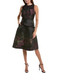 Kay Unger - Inga Jacquard Midi Dress - Lyst