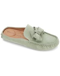 Gentle Souls - By Kenneth Cole Mina Bow Driver Mule Leather Flat - Lyst