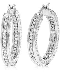Amairah - 0.75 Ct. Tw. Lab-Grown Diamond Hoops - Lyst