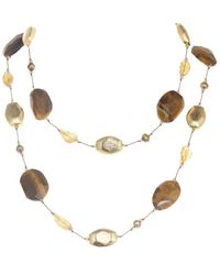 Margo Morrison - Vermeil Gemstone & Pearl Necklace - Lyst