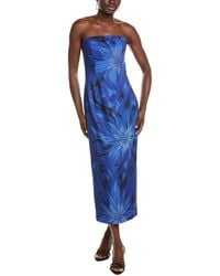Rene Ruiz - Strapless Straight Across Midi Dress - Lyst