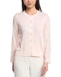 Anne Klein - Sequin Cardigan - Lyst
