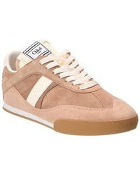 Chloé - Kick Leather & Suede Sneaker - Lyst