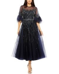Mac Duggal - Sleeve Illusion Neck Formal Dress - Lyst