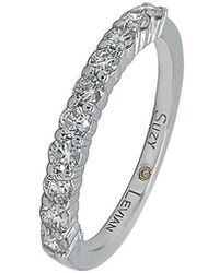 Suzy Levian - 14k 0.50 Ct. Tw. Diamond Half-eternity Anniversary Ring - Lyst
