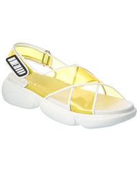 Prada - Vinyl & Leather Sandal - Lyst