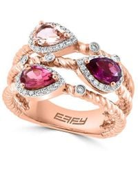 Effy Fine Jewelry - 14K Rose 1.46 Ct. Tw. Diamond & Gemstone Ring - Lyst