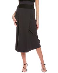 Peserico Wool-blend Midi Skirt - Black
