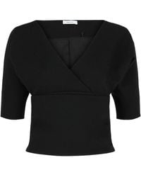 Ferragamo - Layered Wool-Blend Blouse - Lyst