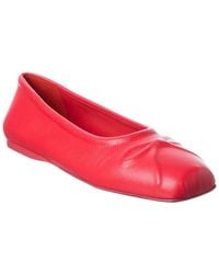 Marni - Bow Leather Ballerina Flat - Lyst