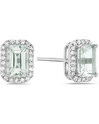 Forever Creations USA Inc. - Forever Creations 14k 1.23 Ct. Tw. Diamond & Aquamarine Halo Earrings - Lyst