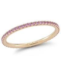 Nephora - 14k Rose Gold 0.58 Ct. Tw. Diamond & Pink Sapphire Stackable Eternity Ring - Lyst