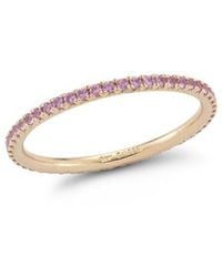 Nephora - 14k Rose Gold 0.58 Ct. Tw. Diamond & Pink Sapphire Stackable Eternity Ring - Lyst