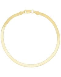 Italian Gold - 14K Herringbone Chain Bracelet - Lyst