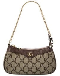 Gucci - Ophidia Mini Gg Supreme Canvas & Leather Shoulder Bag - Lyst