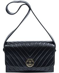 Chanel - Quilted Lambskin Leather Chevron Single Flap Bag (Authentic Pre- Owned) - Lyst