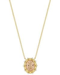 Bony Levy - 18K 2.39 Ct. Tw. Diamond & Morganite Necklace - Lyst
