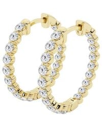 Lab Grown Diamonds - 14k 1.00 Ct. Tw. Lab-grown Diamond Hoops - Lyst