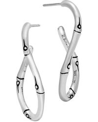 John Hardy - Silver Bamboo Earrings - Lyst