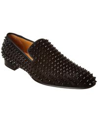 Christian Louboutin Dandelion Spikes Loafers in Black for Men | Lyst
