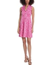 tyler boe - Emily Button Ruffle Jacquard Mini Dress - Lyst