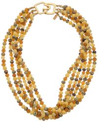 Kenneth Jay Lane - Plated Multi-row Necklace - Lyst