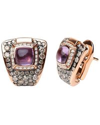 Haus of Brilliance - 18K Rose 4.00 Ct. Tw. Diamond & Amethyst Clip-Ons Earring - Lyst