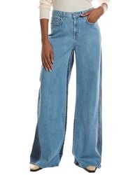 L'Agence - Beau High-Rise Wide Leg Contrast - Lyst