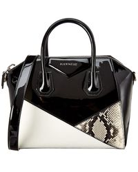 Givenchy Antigona Small Leather & Snakeskin Tote - Black