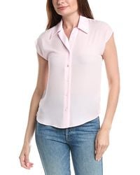 Tahari - Camp Collar Blouse - Lyst