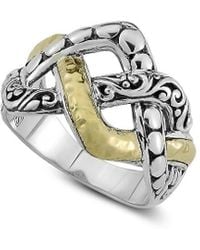 Samuel B. - 18k & Silver Interlocking Ring - Lyst