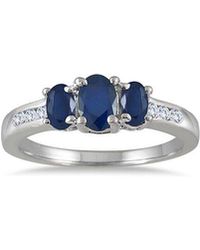 Gem Spark - 14K 0.82 Ct. Tw. Diamond & Sapphire Ring - Lyst