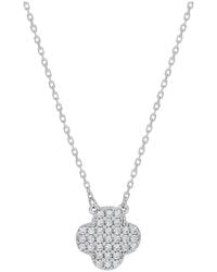 Suzy Levian CZ Jewelry - Suzy Levian Cz Clover Necklace - Lyst