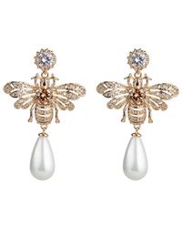 Eye Candy LA - Luxe Collection 18k Plated Cz Bee Nice Earrings - Lyst