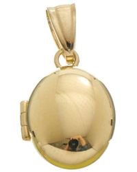 Italian Gold - 14K 11Mm Puffed Oval Locket Pendant - Lyst