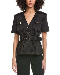 Toccin - Ezra Safari Peplum Top - Lyst