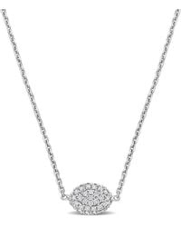 Diamond Select Cuts - 14K 0.23 Ct. Tw. Diamond Cluster Necklace - Lyst