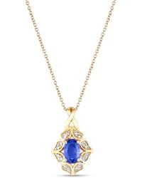 Le Vian - Le Vian 14k 0.63 Ct. Tw. Diamond & Sapphire Pendant Necklace - Lyst