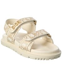 Dior - Act Oblique Canvas & Leather Sandal - Lyst