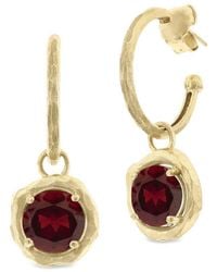 Reiss - 14k 5.80 Ct. Tw. Garnet Charm Earrings - Lyst