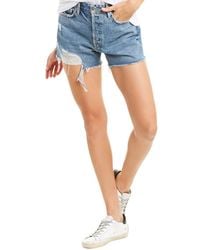 grlfrnd helena distressed denim shorts