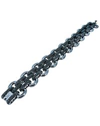 Arthur Marder Fine Jewelry - Silver Black Spinel Link Bracelet - Lyst