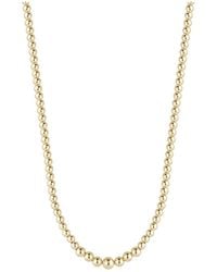 Italian Gold - 14k Hollow Ball Chain Necklace - Lyst