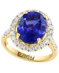 Effy Fine Jewelry - 14K 5.56 Ct. Tw. Diamond & Tanzanite Ring - Lyst
