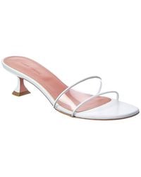AMINA MUADDI - Andreea Vinyl & Leather Sandal - Lyst