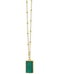 Italian Gold - 14K Malachite Necklace - Lyst