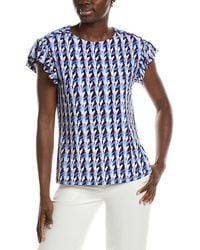 Jones New York - Jersey Flutter Top - Lyst