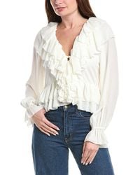 House of Harlow 1960 - Rhea Long Sleeve Ruffle Top - Lyst