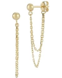 Ember Fine Jewelry - 14k Double Chain Drop Earrings - Lyst