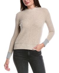 Forte - Contrast Trim Thermal Cashmere Sweater - Lyst